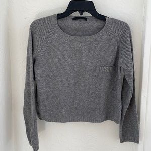 JENNI KAYNE Women's Gray Long Sleeve Pocket Sweater Size Small